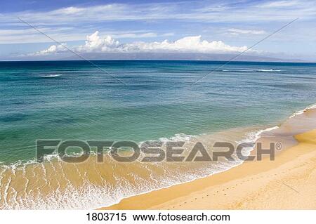 Stock Photography - Hawaiian beach, Kahana, Maui, Hawaii, USA . Fotosearch