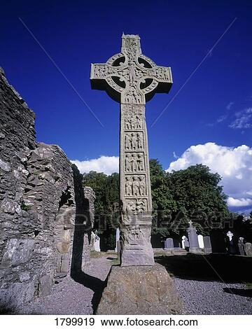 Stock Photo - High Cross at Monasterboice in County Louth, Ireland. Fotosearch