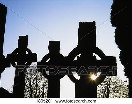 Stock Image - High Crosses, Monasterboice, Co Louth,. Fotosearch