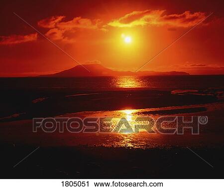 Stock Image - Irish Islands, Clare Island from Louisburgh, Co Mayo, Ireland. Fotosearch