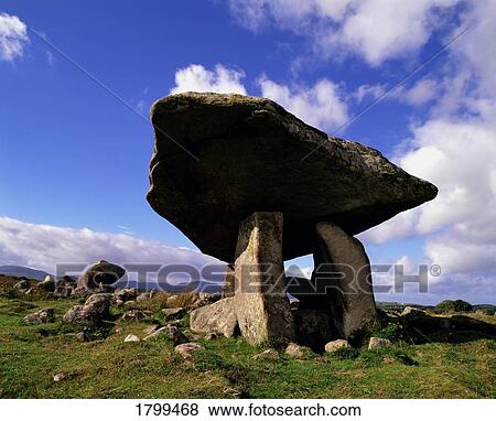 Stock Photo - Kilclooney More Dolmen, Co. Donegal, Ireland. Fotosearch