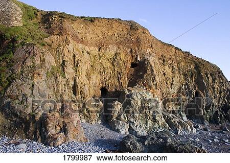 Mining Galleys, Knockmahon Cove, Copper Coast, Co Waterford, Ireland View Large Photo Image Stock Photo - Mining Galleys, Knockmahon Cove, Copper Coast, Co Waterford, Ireland. Fotosearch