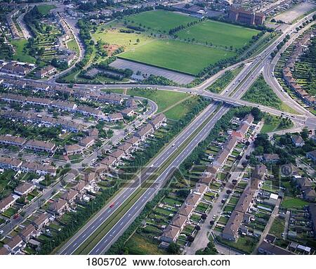 Motorway, Co Dublin M1 at Santry, Ireland Stock Image | 1805702 ...