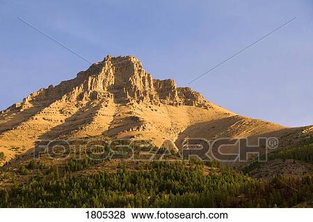 Mountain peak, Alberta, Canada View Large Photo Image Stock Photo - Mountain peak, Alberta, Canada. Fotosearch