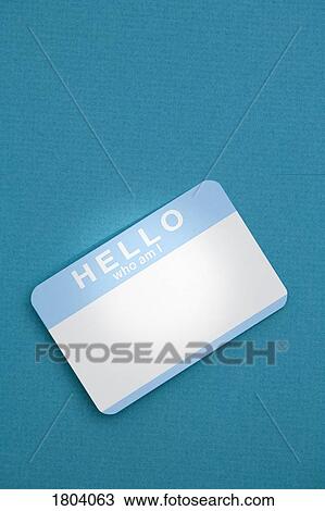 Stock Image - Name tag. Fotosearch
