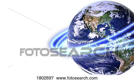 Stock Photo - Orbited planet. Fotosearch