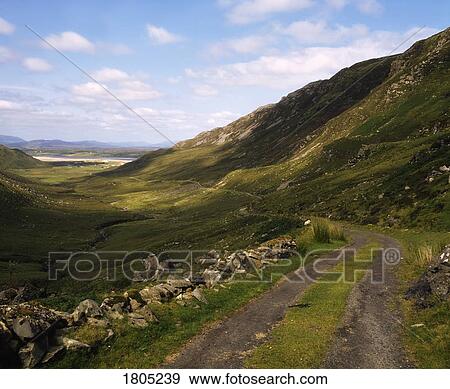 Stock Photo - Owenwee Pass, Near Ardara, Co Donegal, Ireland. Fotosearch