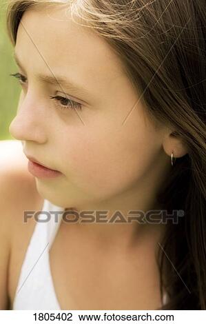 Stock Image - Portrait of a girl. Fotosearch