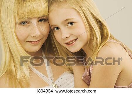 Picture - Portrait of two young girls. Fotosearch