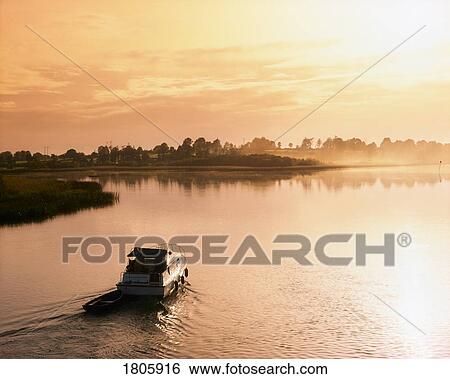 Stock Photograph - River Cruising, Carrick on Shannon, Roscommon, Ireland. Fotosearch