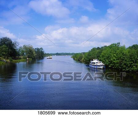 River Cruising, River Shannon at Rooskey, Co Roscommon, Ireland View Large Photo Image Stock Photo - River Cruising, River Shannon at Rooskey, Co Roscommon, Ireland. Fotosearch
