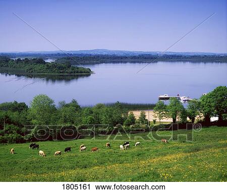 Stock Image - River Cruising, Upper Lough Erne, Derrylin, Co Fermanagh, Ireland. Fotosearch
