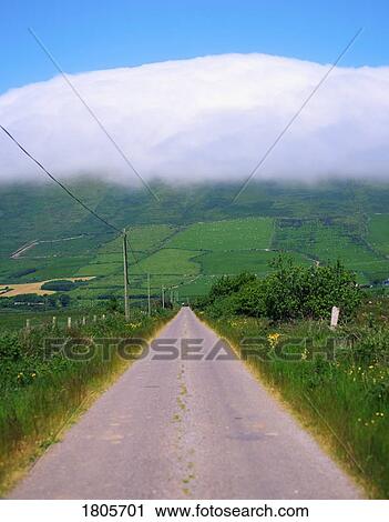 Road, Near Anascaul, Co Kerry, Ireland View Large Photo Image Stock Image - Road, Near Anascaul, Co Kerry, Ireland. Fotosearch