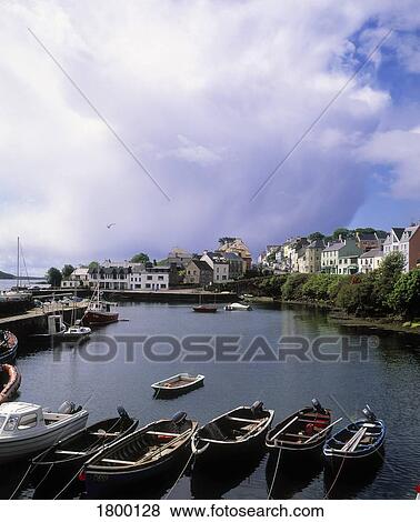 Roundstone Harbour in Connemara, County Galway, Ireland View Large Photo Image Stock Photo - Roundstone Harbour in Connemara, County Galway, Ireland. Fotosearch