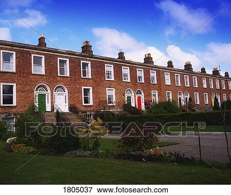 Stock Photo - Row houses. Fotosearch
