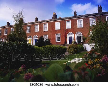 Stock Photograph - Row houses. Fotosearch