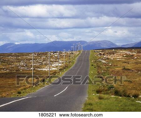 Rural Roads, Near Costello, Connemara, Co Galway, Ireland View Large Photo Image Stock Image - Rural Roads, Near Costello, Connemara, Co Galway, Ireland. Fotosearch