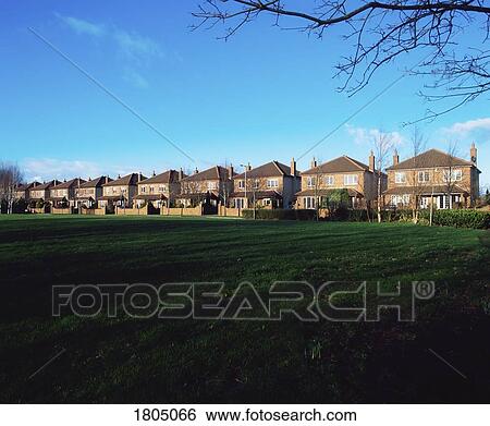 Semi-Detached Houses, Castleknock, Dublin, Ireland View Large Photo Image Stock Photograph - Semi-Detached Houses, Castleknock, Dublin, Ireland. Fotosearch