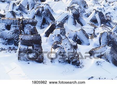 Stock Image - Snow and Turf,. Fotosearch