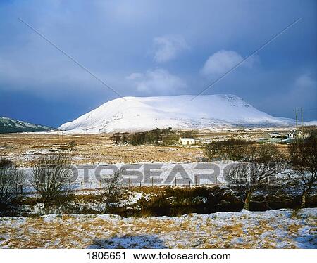 Snow Scene, Muckish Mountain, Donegal, Ireland View Large Photo Image Stock Image - Snow Scene, Muckish Mountain, Donegal, Ireland. Fotosearch