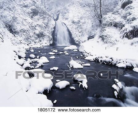 Snowscenes, Glenoe, Co Antrim, Ireland View Large Photo Image Stock Image - Snowscenes, Glenoe, Co Antrim, Ireland. Fotosearch