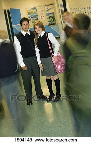 Teenagers in school uniforms View Large Photo Image Stock Photo - Teenagers in school uniforms. Fotosearch