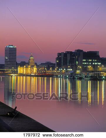 The Custom House and Liberty Hall on the River Liffey in Dublin, Ireland View Large Photo Image Stock Image - The Custom House and Liberty Hall on the River Liffey in Dublin, Ireland. Fotosearch