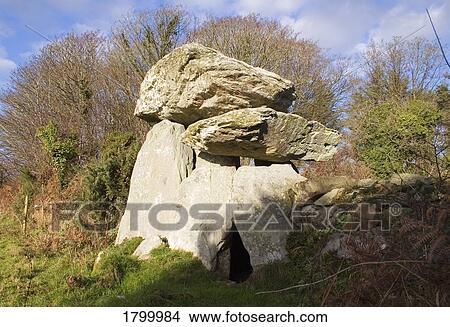 The Dolmen at Knockeen, Near Tramore, Co Waterford, Ireland View Large Photo Image Picture - The Dolmen at Knockeen, Near Tramore, Co Waterford, Ireland. Fotosearch