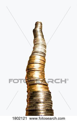 Stock Image - Tower of coins. Fotosearch