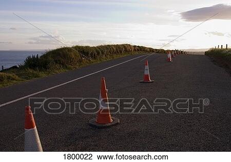 Traffic Cones, Bunmahon, Copper Coast, Co Waterford, Ireland View Large Photo Image Stock Image - Traffic Cones, Bunmahon, Copper Coast, Co Waterford, Ireland. Fotosearch
