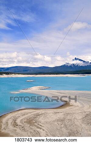 Stock Image - View of Abraham Lake from Windy Point . Fotosearch