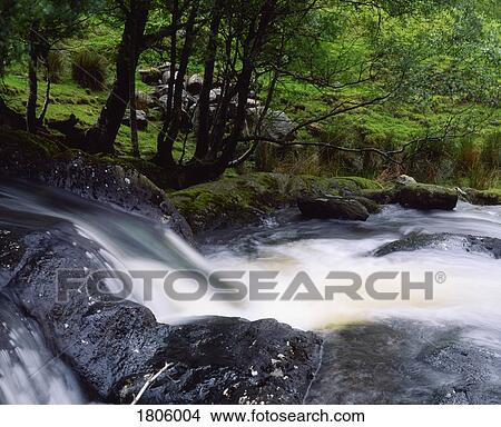 Waterfalls, Beara Peninsula, Inchiquin Valley, Ireland View Large Photo Image Picture - Waterfalls, Beara Peninsula, Inchiquin Valley, Ireland. Fotosearch