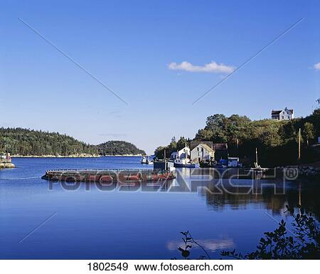 Stock Photo - Waterway in Nova Scotia. Fotosearch