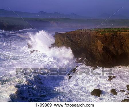 Waves in Ireland View Large Photo Image Stock Photo - Waves in Ireland. Fotosearch