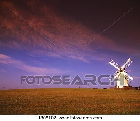 Stock Image - Windmill at Millisle, Near Newtownards, Co Down, Ireland. Fotosearch