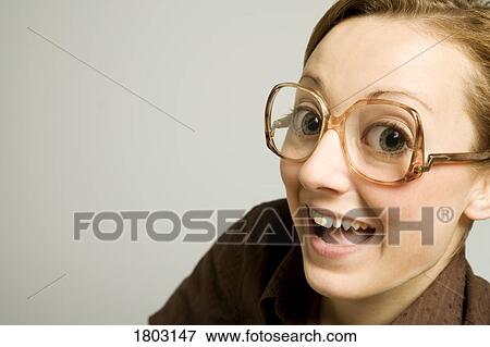 Stock Photo - Woman laughing. Fotosearch