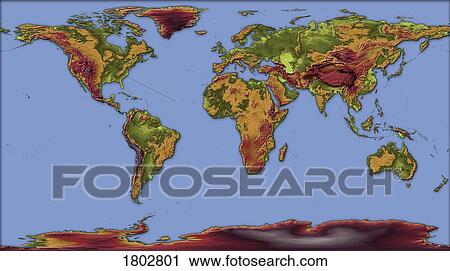Stock Image - World map. Fotosearch