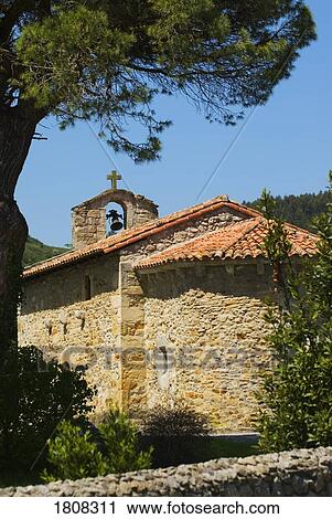 Stock Image - 12th Century Ermita, San Román de Escalante, Cantabria, Spain . Fotosearch