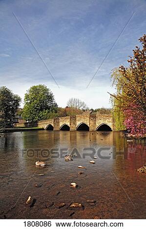 Bakewell Bridge over River Wye View Large Photo Image Stock Photograph - Bakewell Bridge over River Wye. Fotosearch