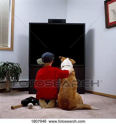 Boy and his dog View Large Photo Image Stock Photograph - Boy and his dog. Fotosearch