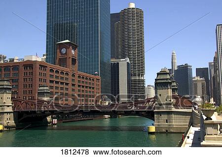 Chicago River  View Large Photo Image Stock Photo - Chicago River . Fotosearch