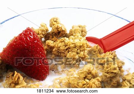 Picture - Closeup of granola. Fotosearch