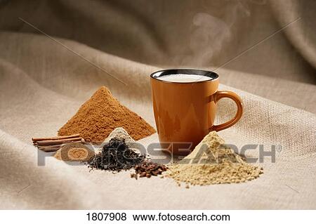 Coffee mug with spices View Large Photo Image Stock Photo - Coffee mug with spices. Fotosearch