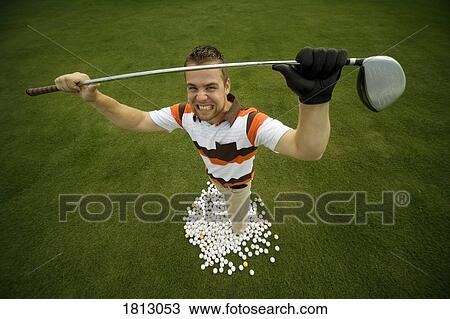 Frustrated golfer standing with balls View Large Photo Image Stock Image - Frustrated golfer standing with balls. Fotosearch