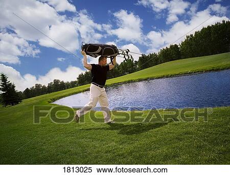 Stock Photography - Frustrated golfer. Fotosearch