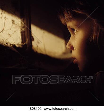 Stock Image - Girl crying. Fotosearch