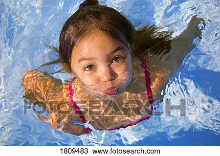 Girl in swimming pool View Large Photo Image Stock Image - Girl in swimming pool . Fotosearch