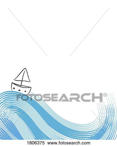 Illustration of a boat in rough water View Large Photo Image Stock Photography - Illustration of a boat in rough water. Fotosearch