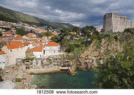 Lovrijenac Fortress, City of Dubrovnik, Croatia View Large Photo Image Stock Photo - Lovrijenac Fortress, City of Dubrovnik, Croatia . Fotosearch