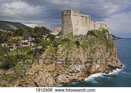 Stock Photograph - Lovrijenac Fortress, City of Dubrovnik, Croatia . Fotosearch